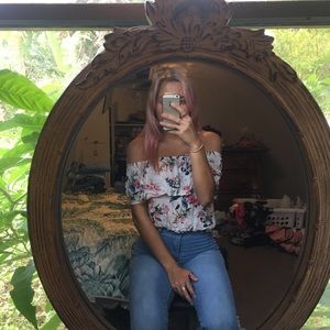 Floral off the shoulder top